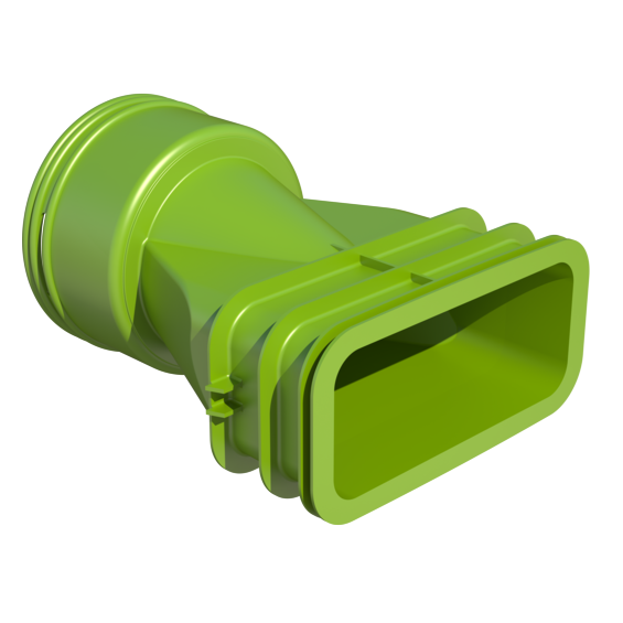 Duct Connector for AE48 to AE55 Ducting - Round to Rectangular Duct Connector for AE48 to AE55 Ducting - Round to Rectangular